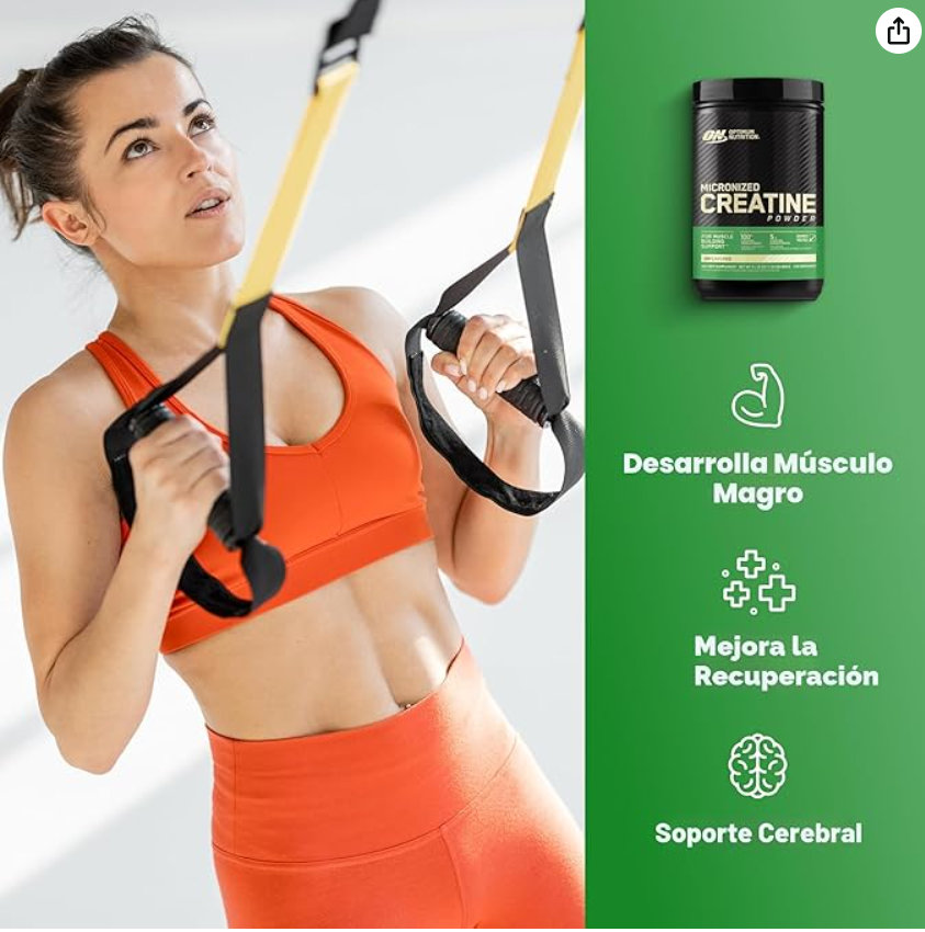 Creatina Micronizada Optimum Nutrition (600gr) – Fuerza, Rendimiento y Volumen 💪