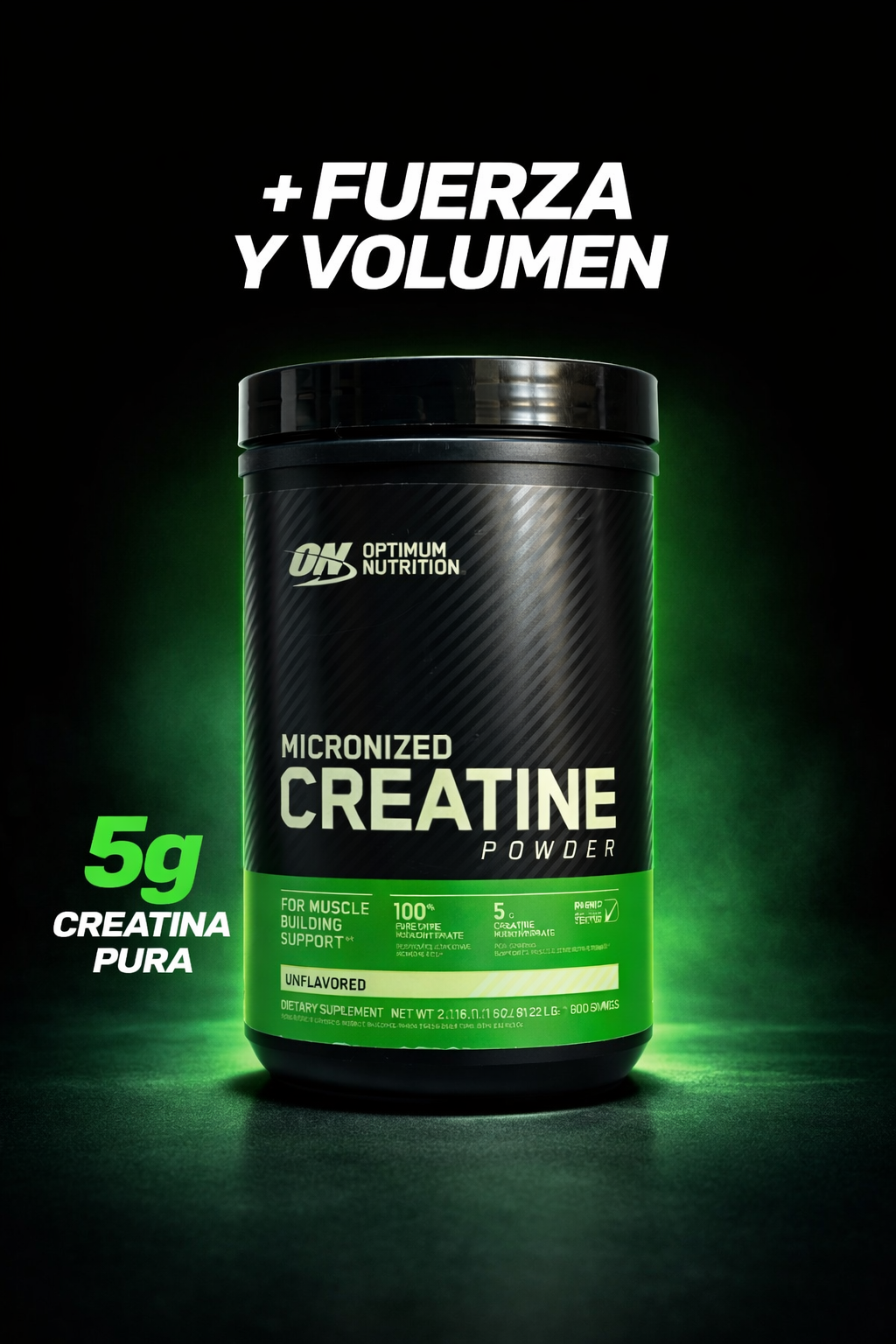 Creatina Micronizada Optimum Nutrition (600gr) – Fuerza, Rendimiento y Volumen 💪
