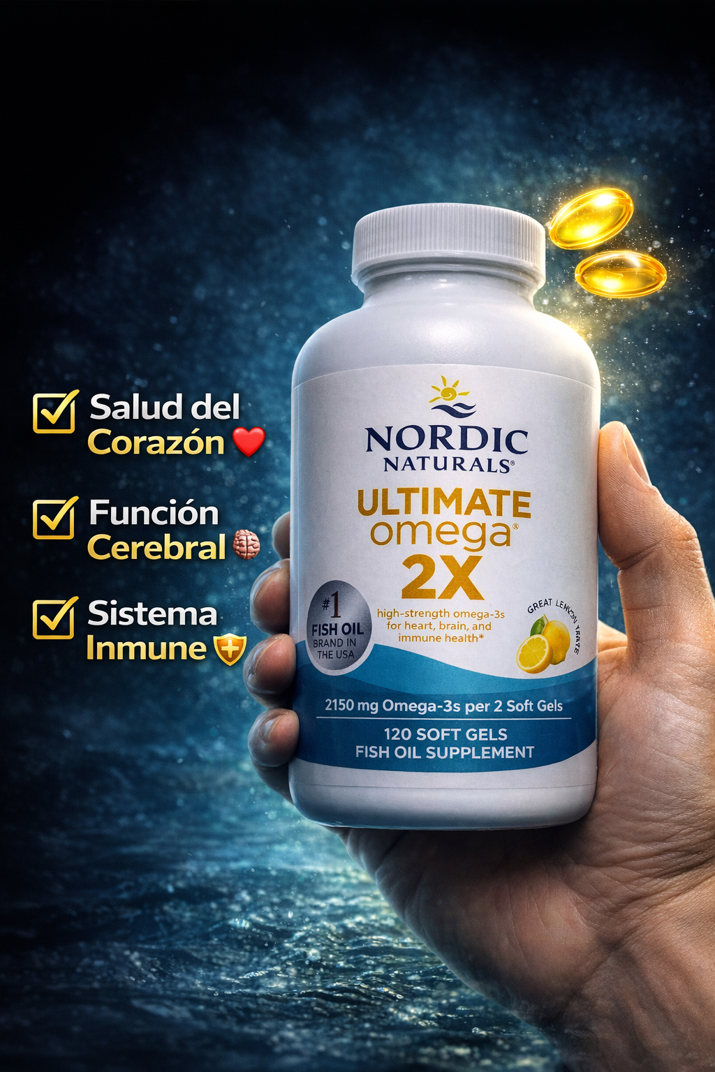 Nordic Naturals Ultimate Omega 2X – Omega 3 Alta Potencia 🇺🇸