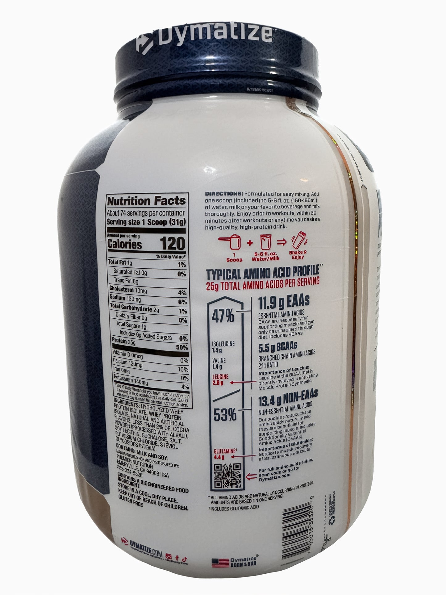 Dymatize ISO100 Hydrolyzed – Proteína Aislada Premium 5LB (74 servicios)